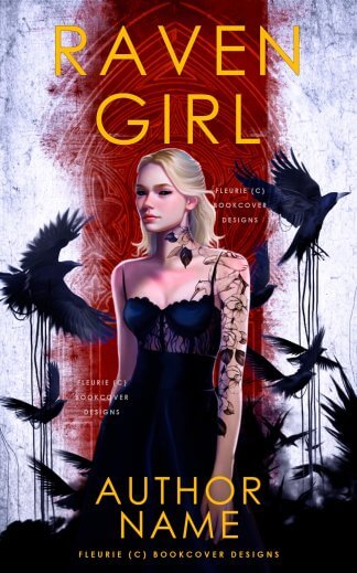 Pre-made Fantasy Book Cover: Premade - The Raven Girl