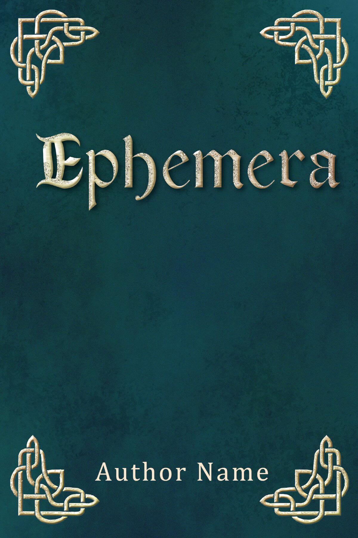 Ephemera - The Book Cover Designer