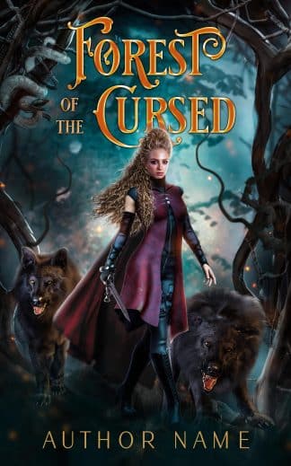 Pre-made Fantasy, Young Adult Book Cover: Forest-of-the-Cursed