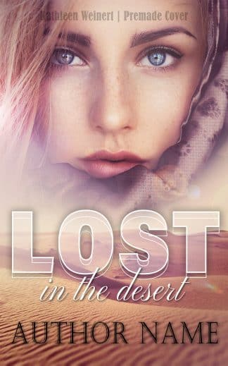 Pre-made Action & Adventure, Young Adult, Romance Book Cover: Lost in the Desert - Romance & Action