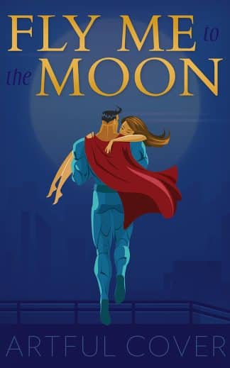 chick lit premade book cover by Artful Cover - Fly Me to the Moon