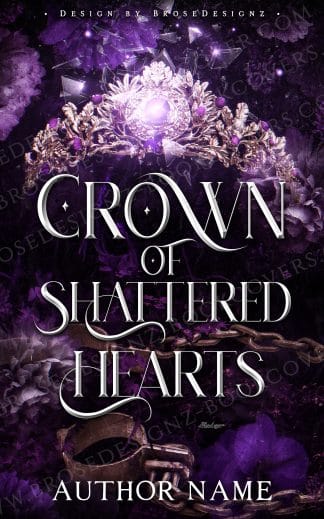 Premade Fantasy, Romance Book Cover: Crown of shattered hearts