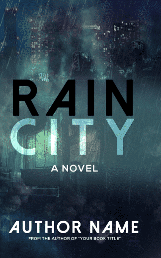 Cyberpunk Book Cover - Rain City