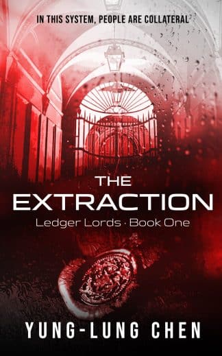A flat, complete graphic image of "The Extraction" book cover design, with all text and design elements visible.