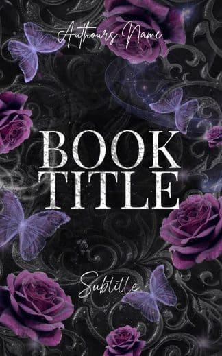 Ready Made Young Adult, Romance Book Cover: Midnight Bloom & Butterflies – Premade book Cover