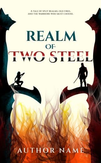 Ready Made Action & Adventure, Fantasy, Young Adult Book Cover: Exclusive Epic Fantasy Premade Book Cover – Dual Swords, Rival Kingdoms & Dark Magic Silhouette Design