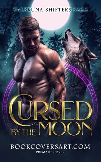 Premade Paranormal, Romance Book Cover: Cursed by the Moon