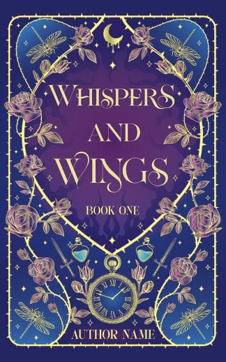 Pre-made Fantasy, Romance Book Cover: Whispers And Wings