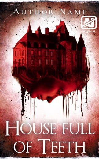 Premade Horror Ebook Cover: House Full of Teeth