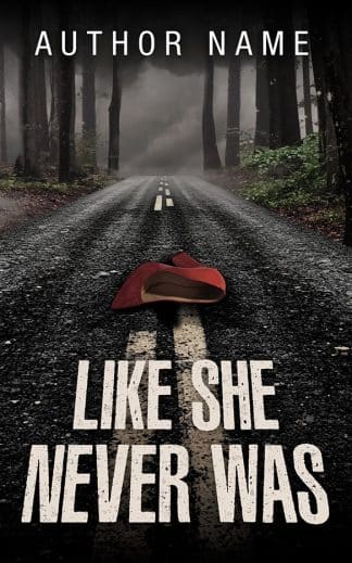 Premade Mystery, Thriller & Suspense Ebook Cover: Like She Never Was
