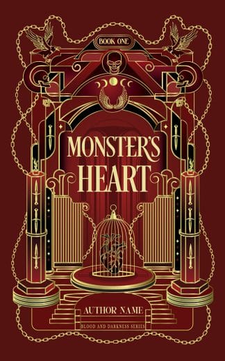 Premade Fantasy, Horror, Romance Ebook Cover: Monster's Heart