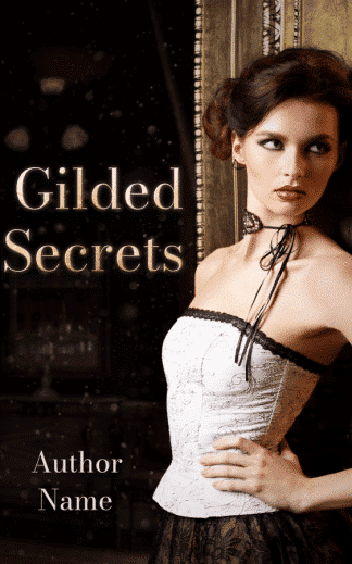 Pre-made Historical Fiction, Mystery, Romance Ebook Cover: Gilded Secrets