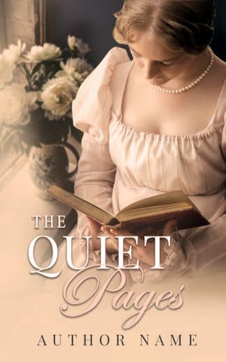Premade Cozy, Historical Fiction, Romance Book Cover: The Quiet Pages