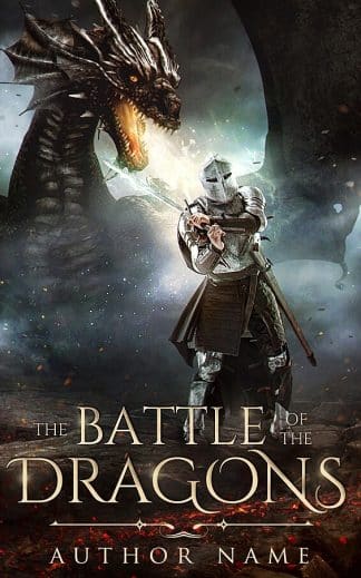 Premade Fantasy Cover Design: The battle of the dragons