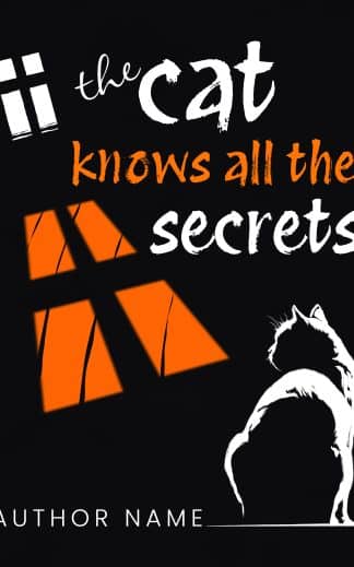 Pre-made Cozy, Thriller & Suspense, Mystery Ebook Cover: Premade Book Cover: Cozy Mystery & Noir Domestic Thriller (Cat Silhouette) | The Cat Knows All The Secrets