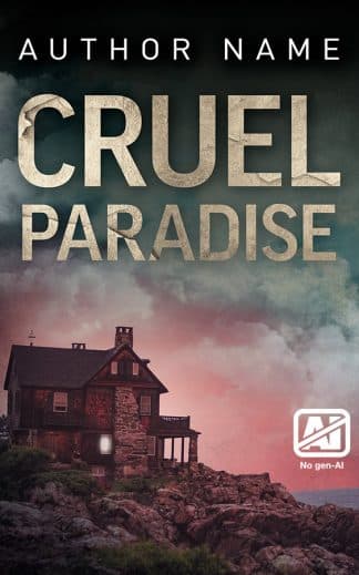Premade Literary Fiction, Mystery, Thriller & Suspense Book Cover: Cruel Paradise