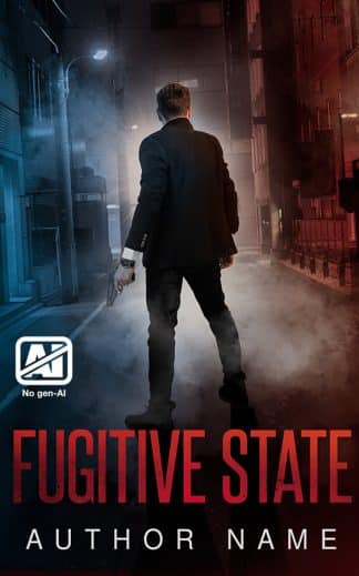 Pre-made Action & Adventure, Thriller & Suspense Ebook Cover: Fugitive State