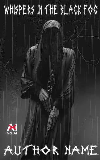 Premade Horror, Thriller & Suspense Book Cover: Whispers in the Black Fog