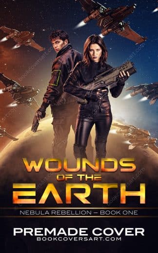 Premade Action & Adventure, Sci-Fi Cover Design: Wounds of the Earth