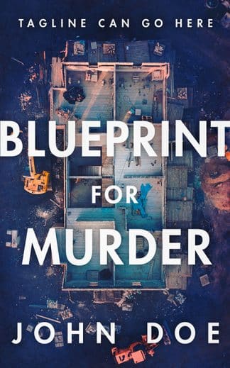 Premade Mystery, Thriller & Suspense Book Cover: Blueprint for Murder