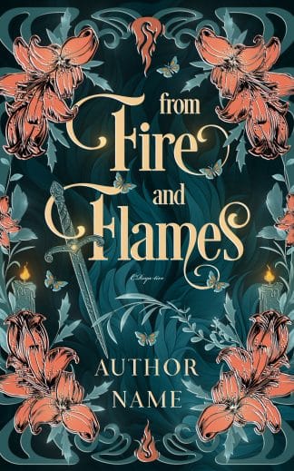 Premade Fantasy, Young Adult Book Cover: From Fire and Flames