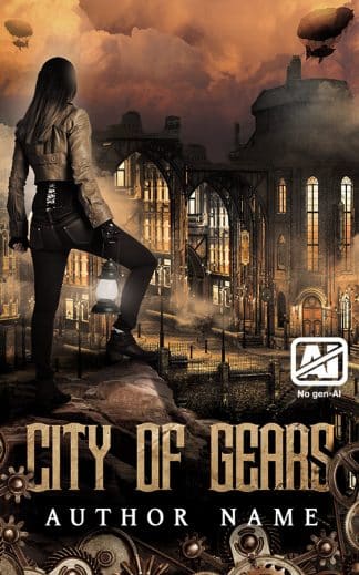Premade Fantasy, Sci-Fi, Steampunk Ebook Cover: City of Gears