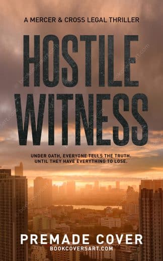 Premade Thriller & Suspense Ebook Cover: Hostile Witness