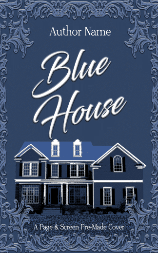 Premade Cozy, Mystery Book Cover: Cozy Blue House