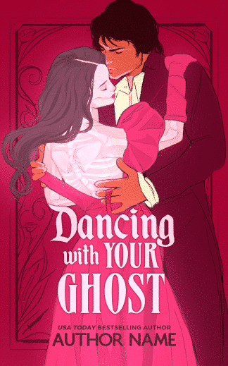 Ready Made Fantasy, Literary Fiction, Romance Ebook Cover: Illustrated Romantasy Book Cover | Dancing with Your Ghost