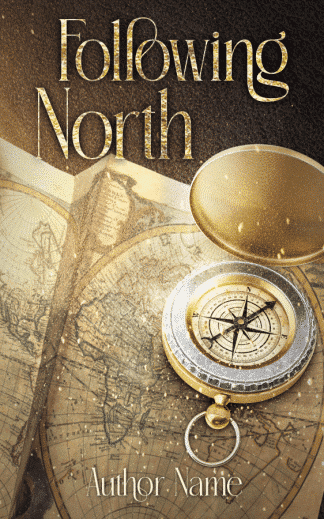 Pre-made Action & Adventure, Historical Fiction Ebook Cover: Following North