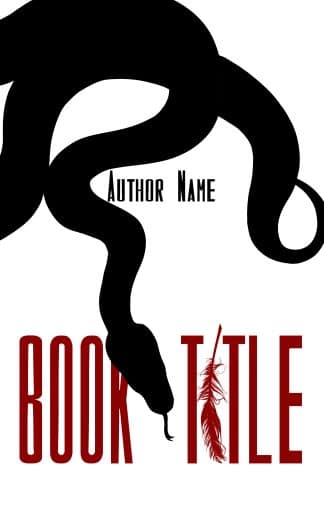 Ready Made Literary Fiction, Mystery, Thriller & Suspense Ebook Cover: Snake & Feather simple standout mystery cover