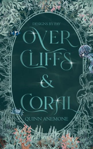 Premade Fantasy, Romance Ebook Cover: Over Cliffs & Coral romantasy fantasy romance