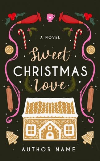 Ready Made Cozy, Literary Fiction, Romance Cover Design: Illustrated Romance Christmas Book Cover | Sweet Christmas Love