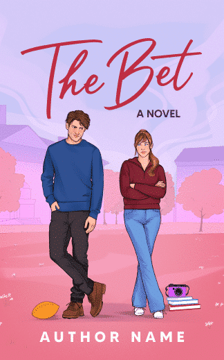 Premade Chick Lit, Romance, Young Adult Ebook Cover: Illustrated Romance Book Cover | The Bet