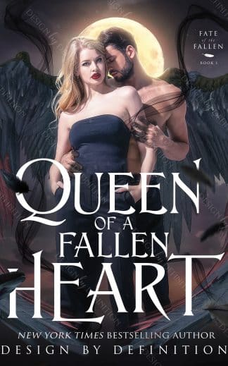 Premade Fantasy, Paranormal, Romance Ebook Cover: Queen of a Fallen Heart Paranormal Romance cover