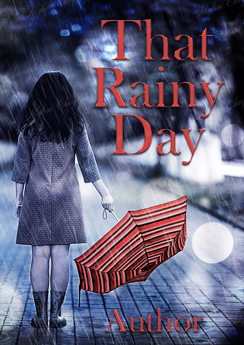Pre-made Chick Lit, Literary Fiction, Romance Book Cover: That Rainy Day - Image 2