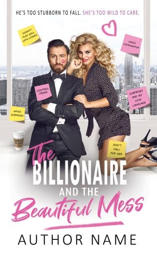 Premade Chick Lit, Comedy, Romance Ebook Cover: The Billionaire and the Beautiful Mess
