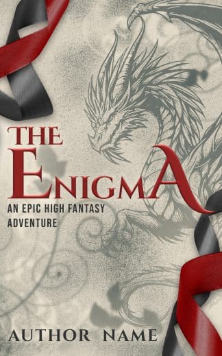 Premade Action & Adventure, Fantasy, Young Adult Ebook Cover: The Enigma - High Fantasy & Dragon Adventure Premade Book Cover