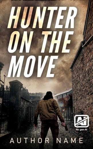 Premade Action & Adventure, Thriller & Suspense Book Cover: Hunter on the Move