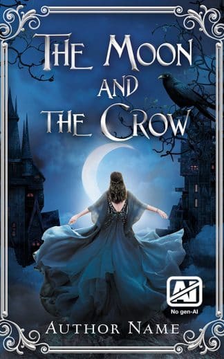 Pre-made Fantasy, Paranormal, Young Adult Ebook Cover: The Moon and the Crow