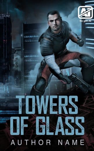 Premade Dystopia, Sci-Fi Cover Design: Towers of Glass