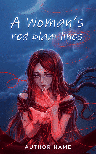 Pre-made Mystery, Paranormal, Thriller & Suspense Cover Design: A Woman's Red Plam Lines