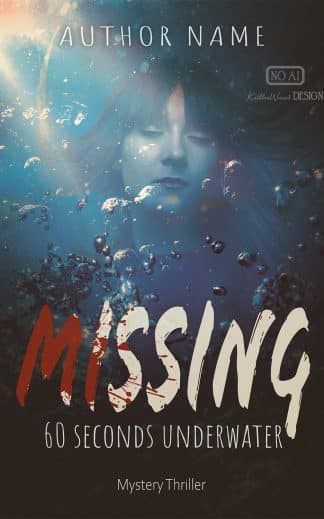 Premade Thriller & Suspense, Mystery Cover Design: Missing - 60 Seconds Underwater - Mystery Thriller