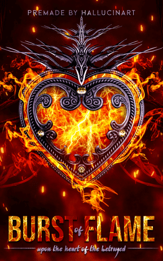 Ready Made Fantasy, Young Adult Book Cover: PreHalt34 BURST OF FLAME