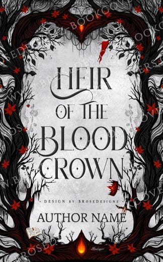 Premade Fantasy, Romance, Young Adult Ebook Cover: Heir of the blood crown _Fantasy premade book cover