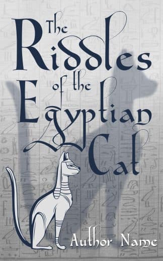 Ready Made Cozy, Historical Fiction Ebook Cover: THE RIDDLES OF THE EGYPTIAN CAT - Historical Mystery & Cozy Fantasy Premade Book Cover