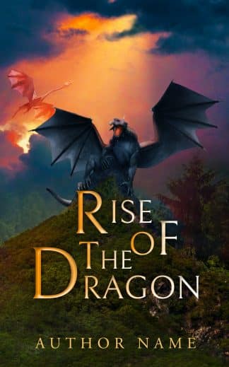 Pre-made Fantasy, Thriller & Suspense Ebook Cover: Rise of the Dragon