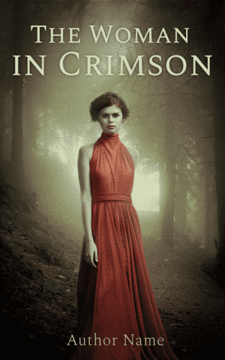 Pre-made Literary Fiction, Mystery, Paranormal Cover Design: The Woman in Crimson