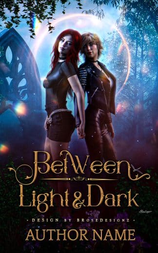 Pre-made Fantasy, Romance Cover Design: Between Light and Dark _Fantasy premade book cover
