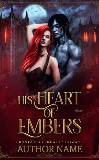 Premade Fantasy, Paranormal, Romance Cover Design: His Heart of embers _Fantasy premade book cover